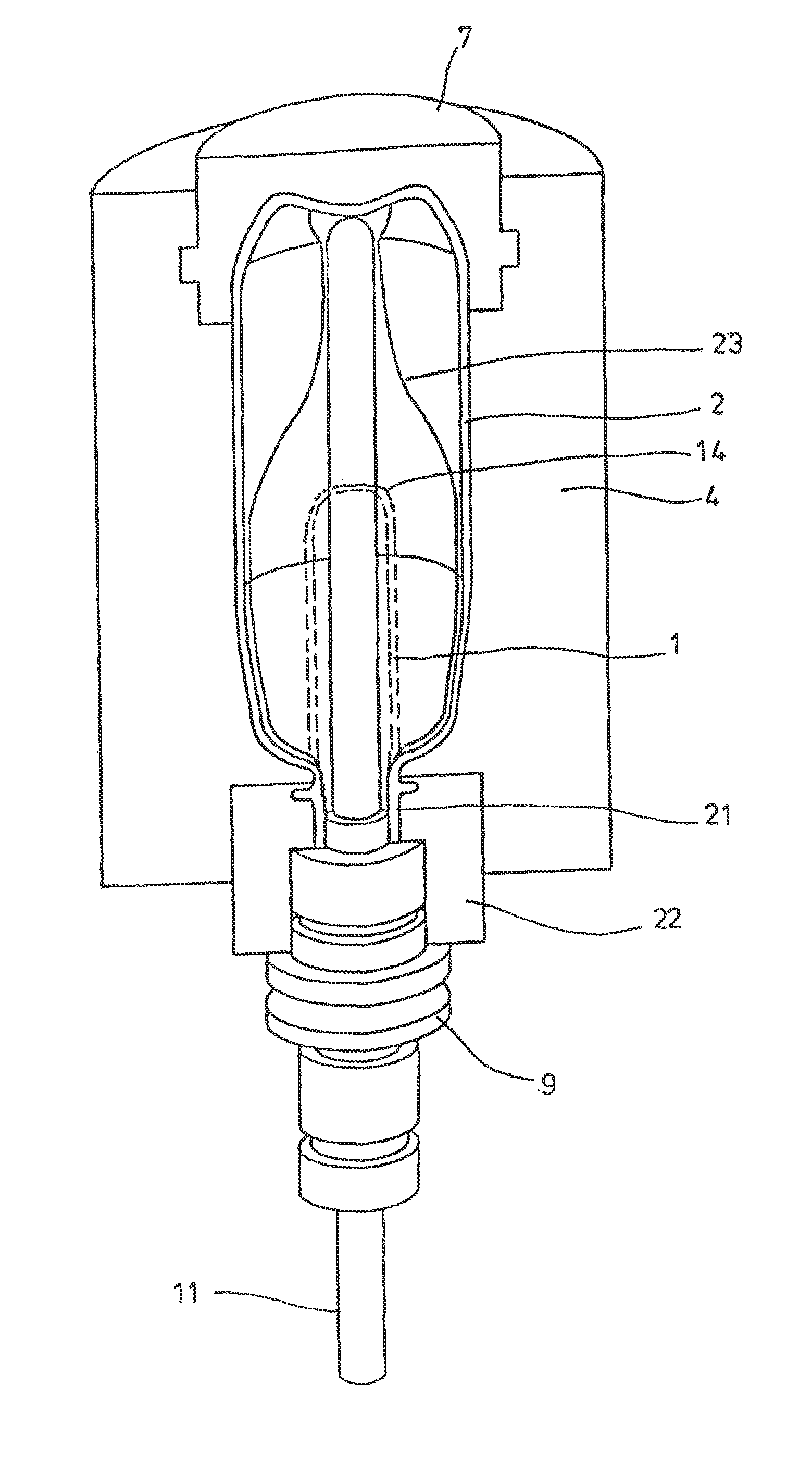 Method and device for blow molding containers