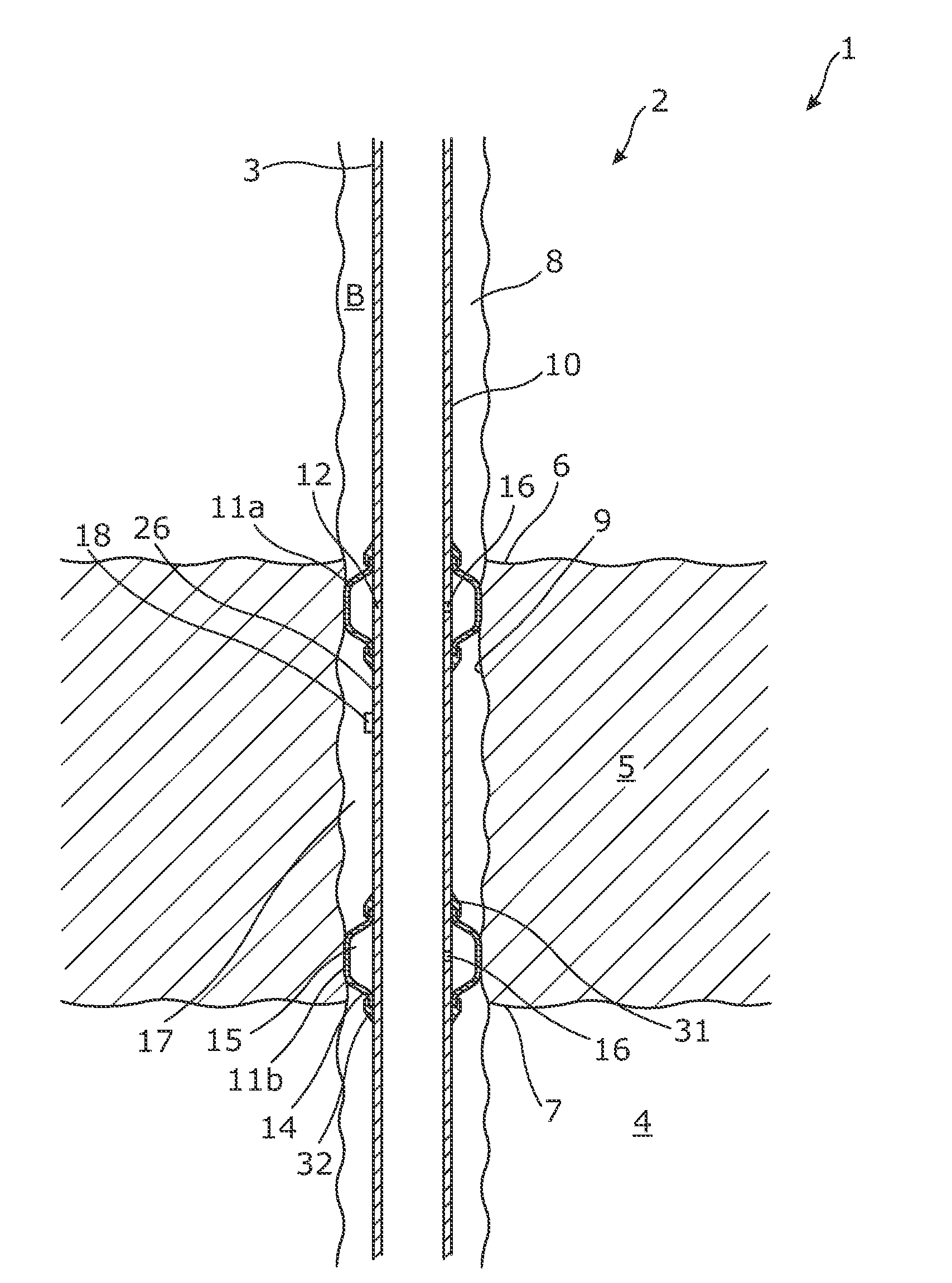 Downhole completion system sealing against the cap layer