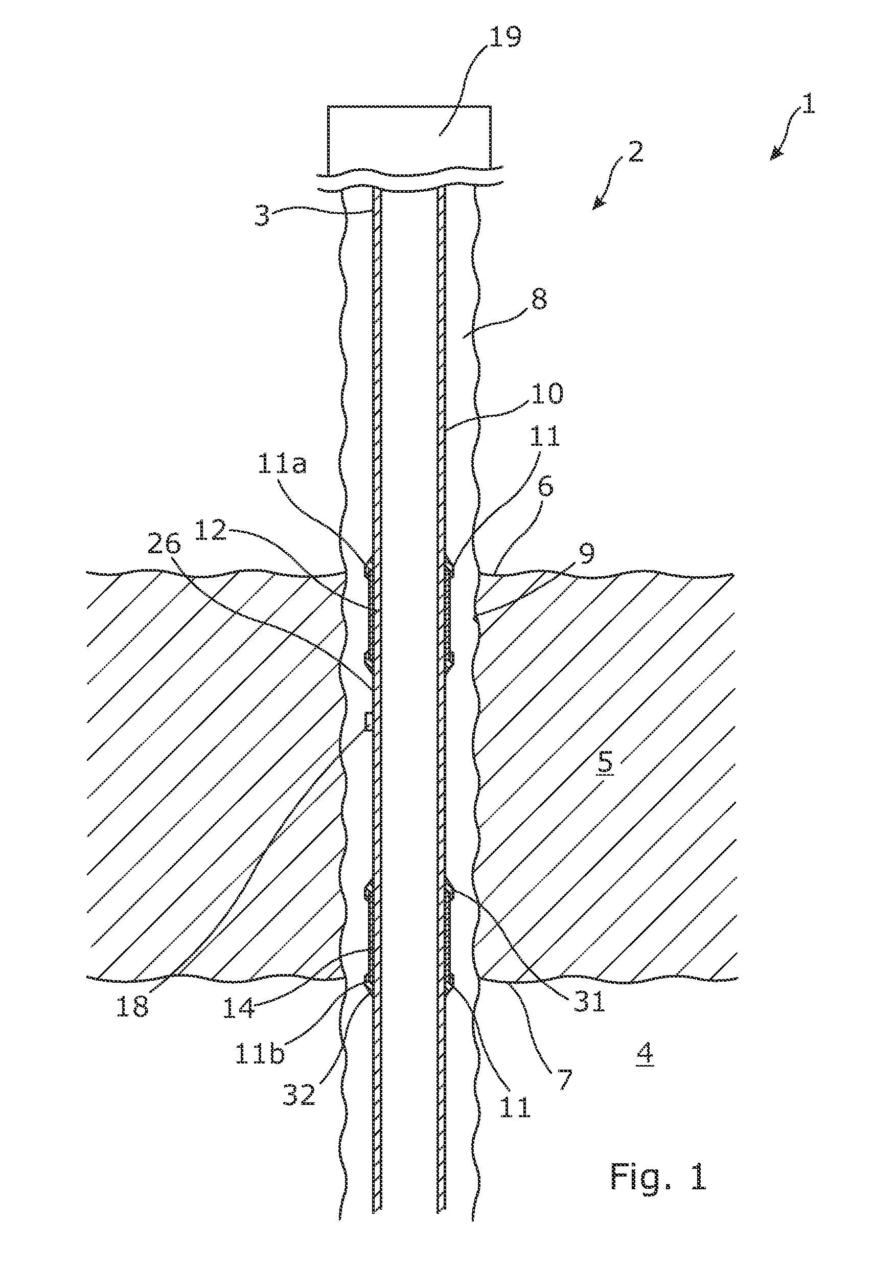 Downhole completion system sealing against the cap layer