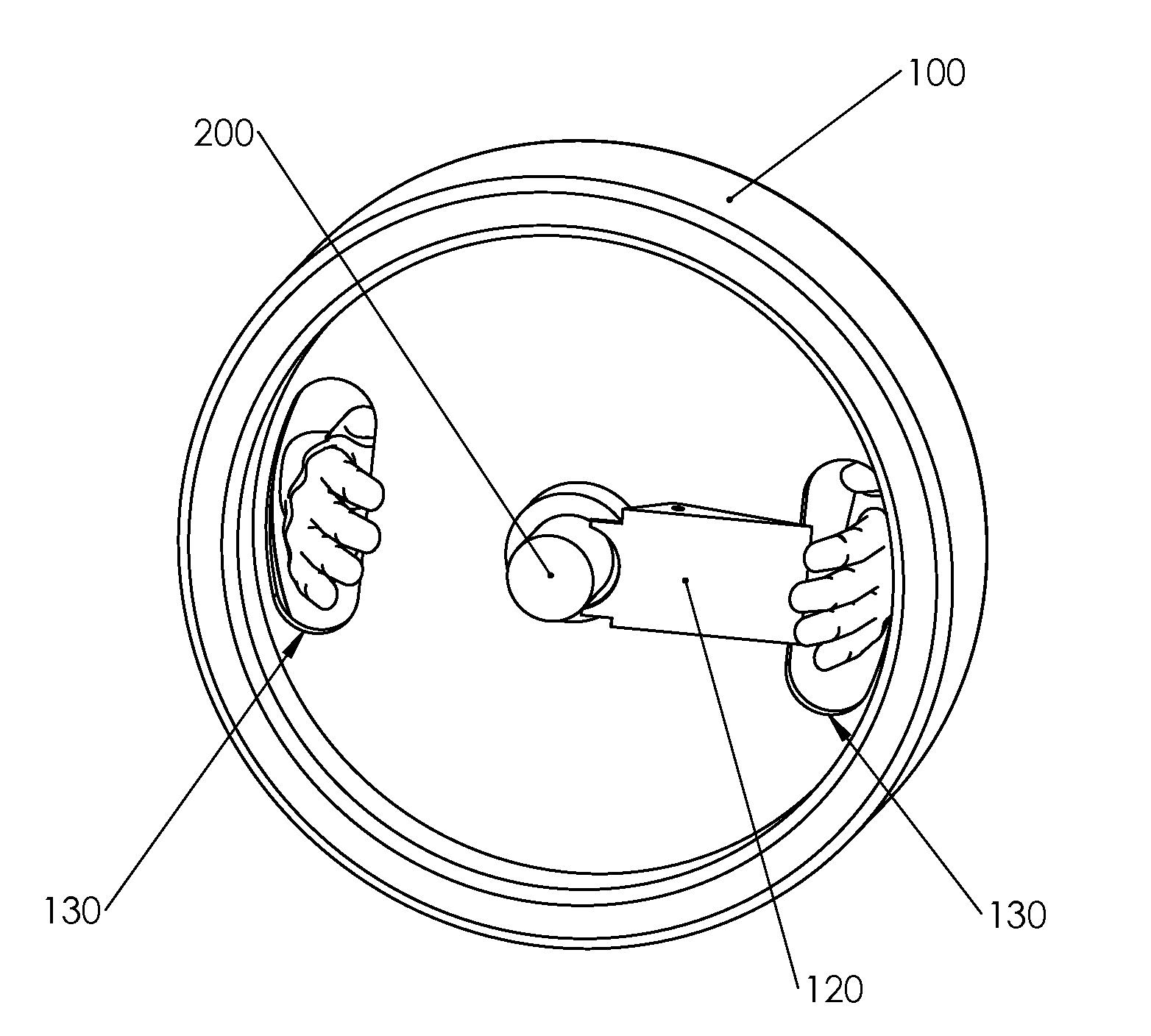 Exercise weight plate with integral retaining mechanism.