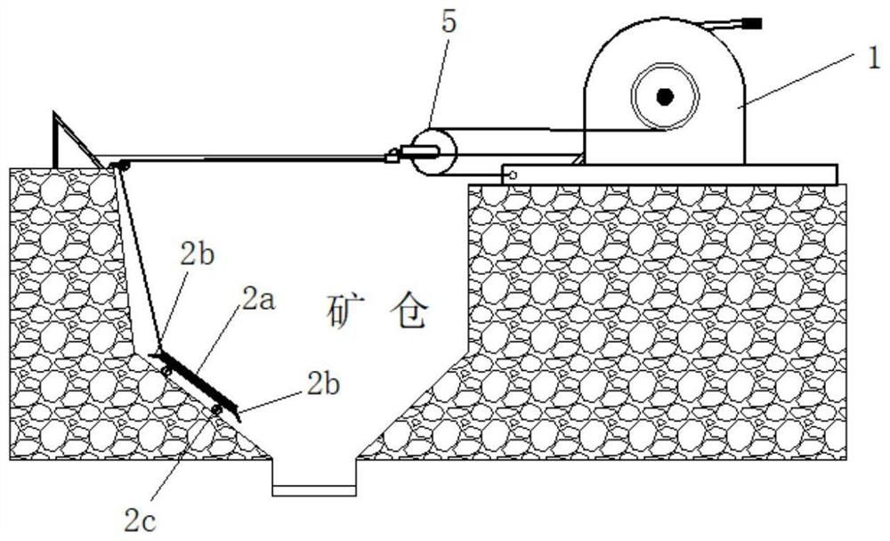 Special mechanical clearing device and clearing method for mine silo