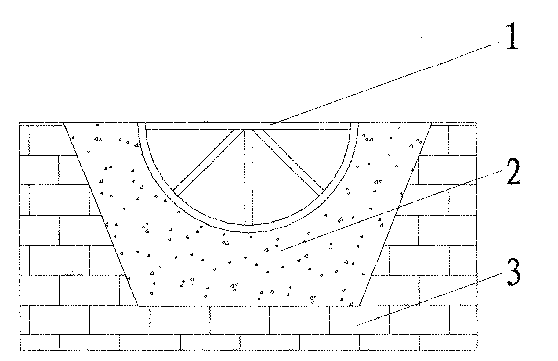 Liner making technique for casting lander of blast furnace with single iron notch, and free from baking casting material for iron notch