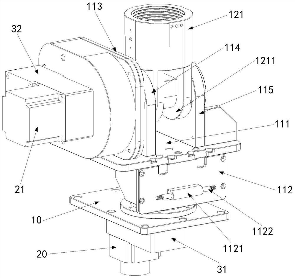 Mower-based mechanical arm capable of rotating by 360 degrees