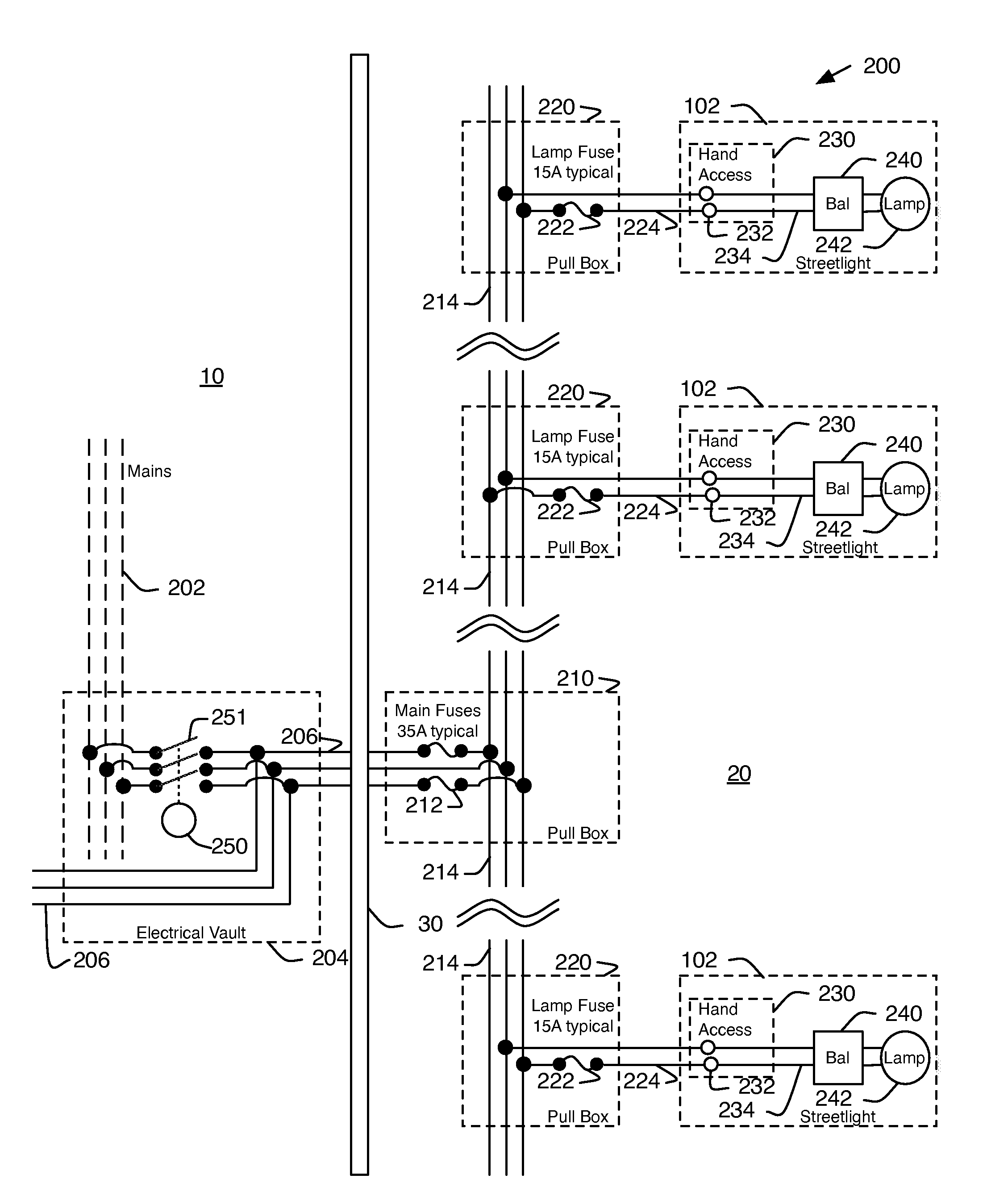 Method and apparatus for charging an electric vehicle from a streetlight