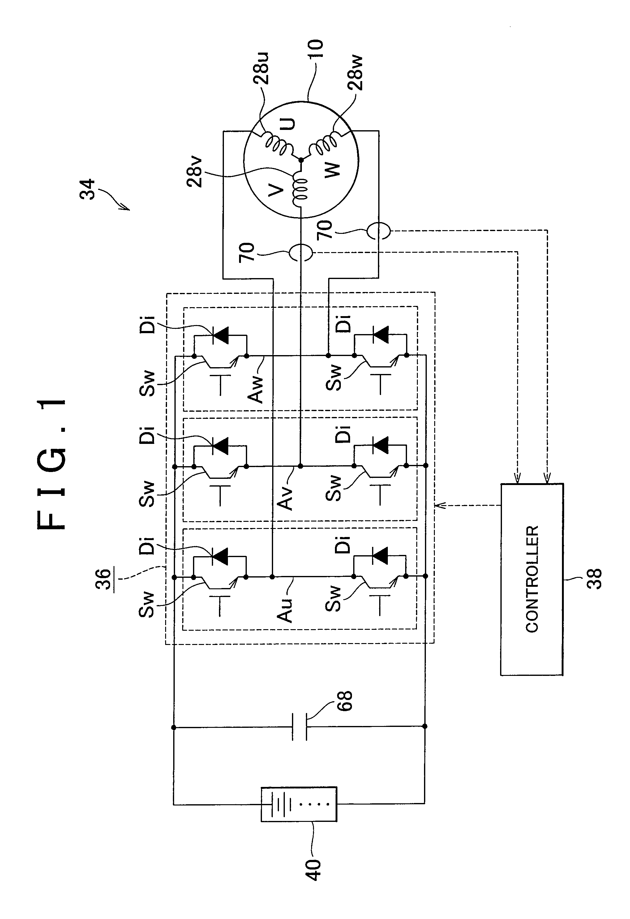 Rotary electric machine driving system