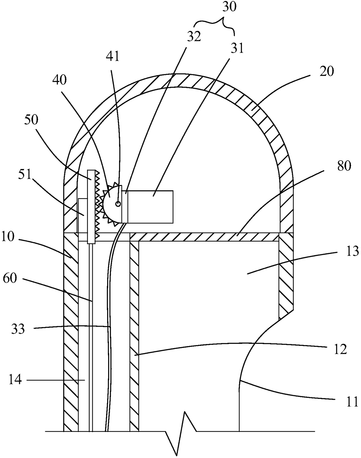Visual induced abortion device with variable viewing direction angle