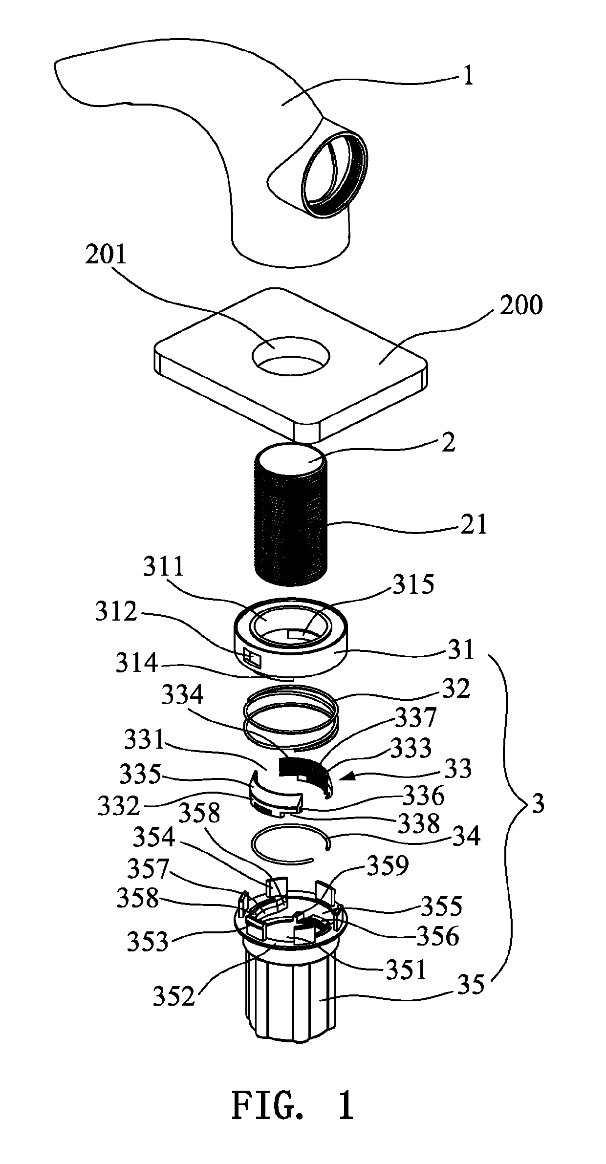 Kitchen faucet mounting structure