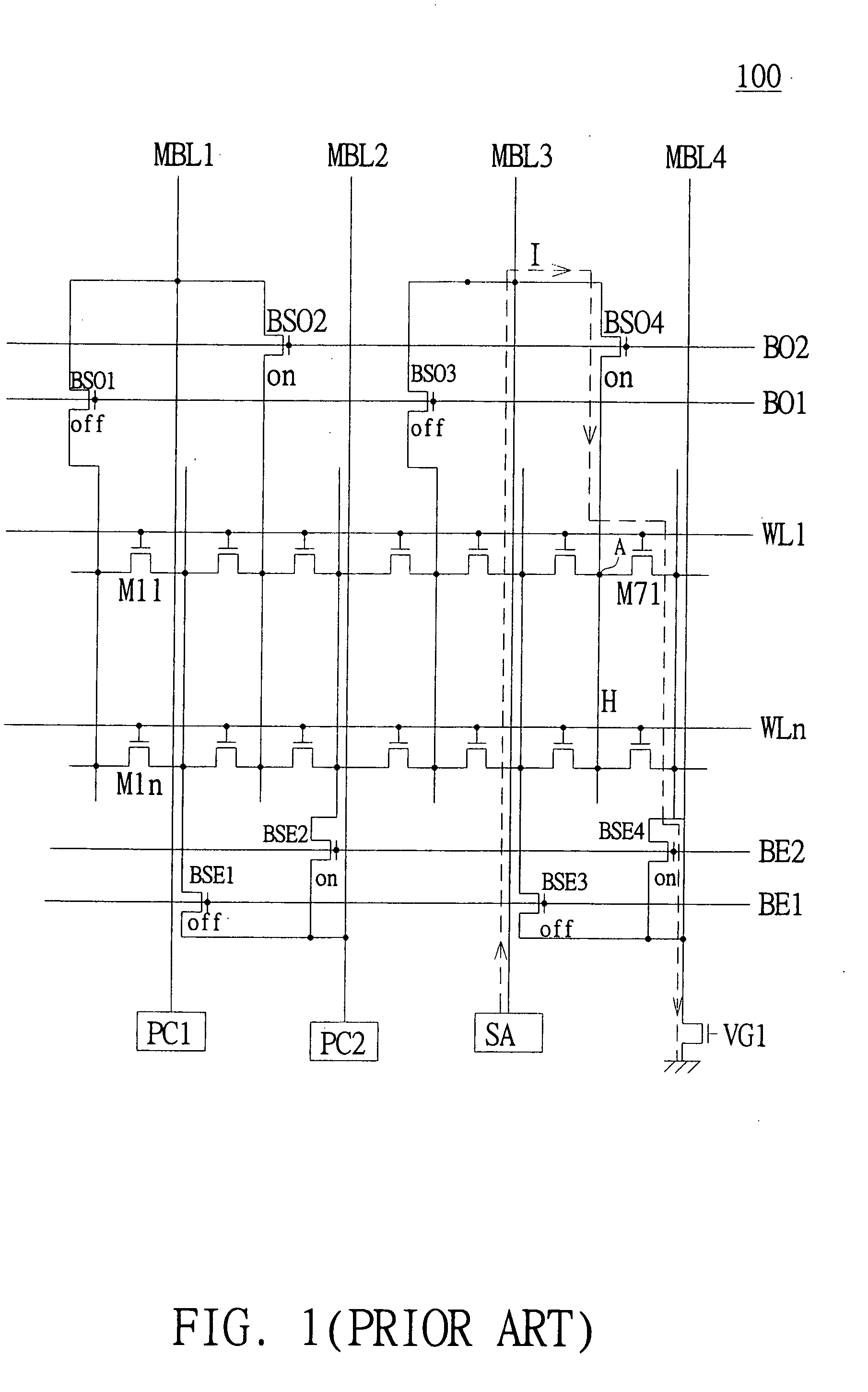 Memory with low and fixed pre-charge loading