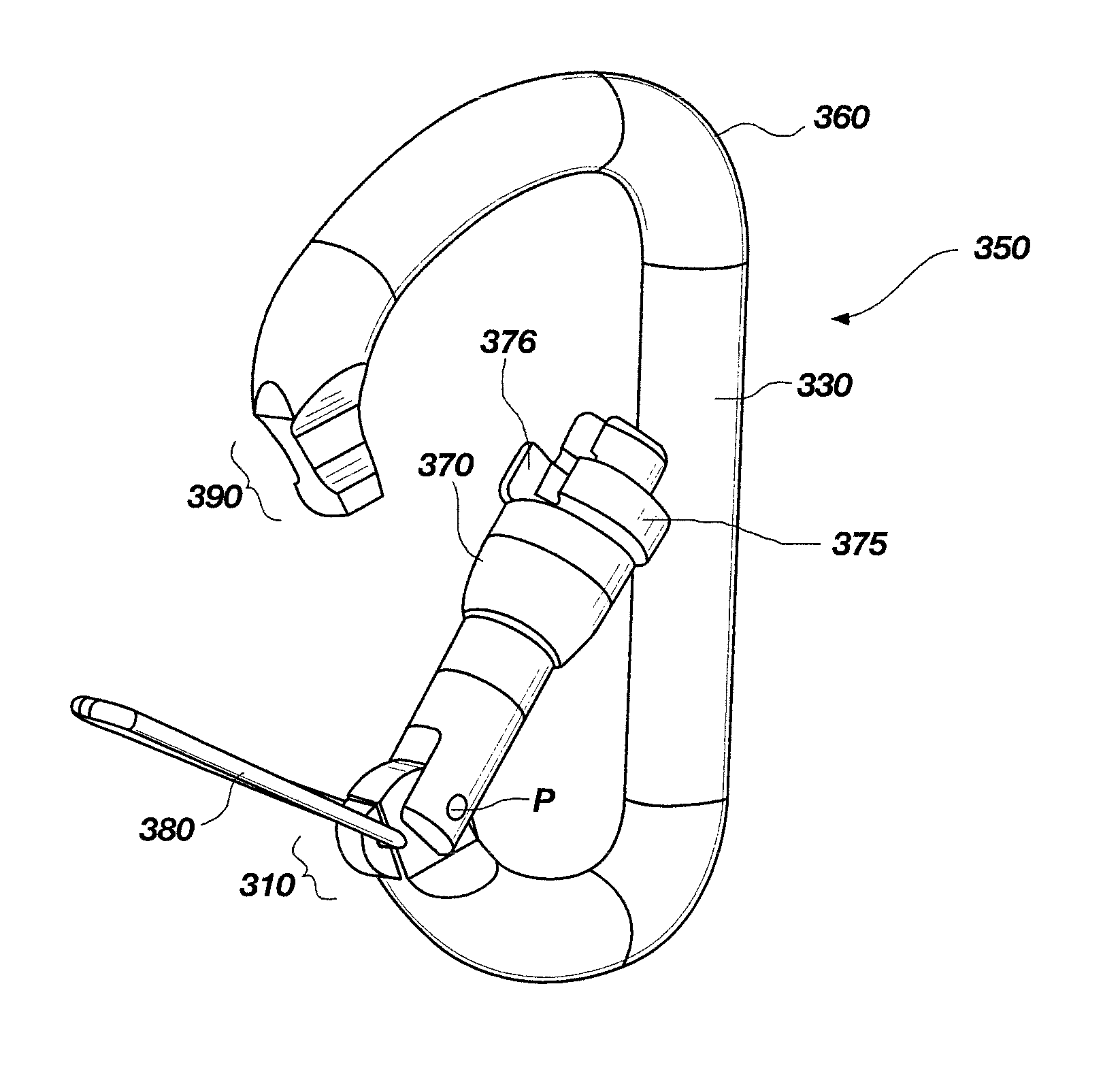 Carabiner having dual gates and associated methods