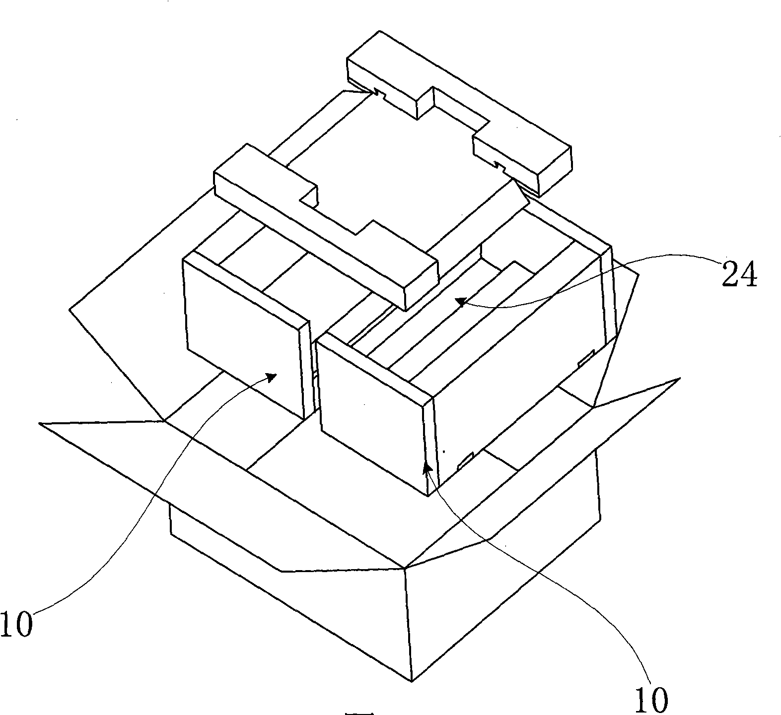 Method for packing flat-panel display with paper packing material