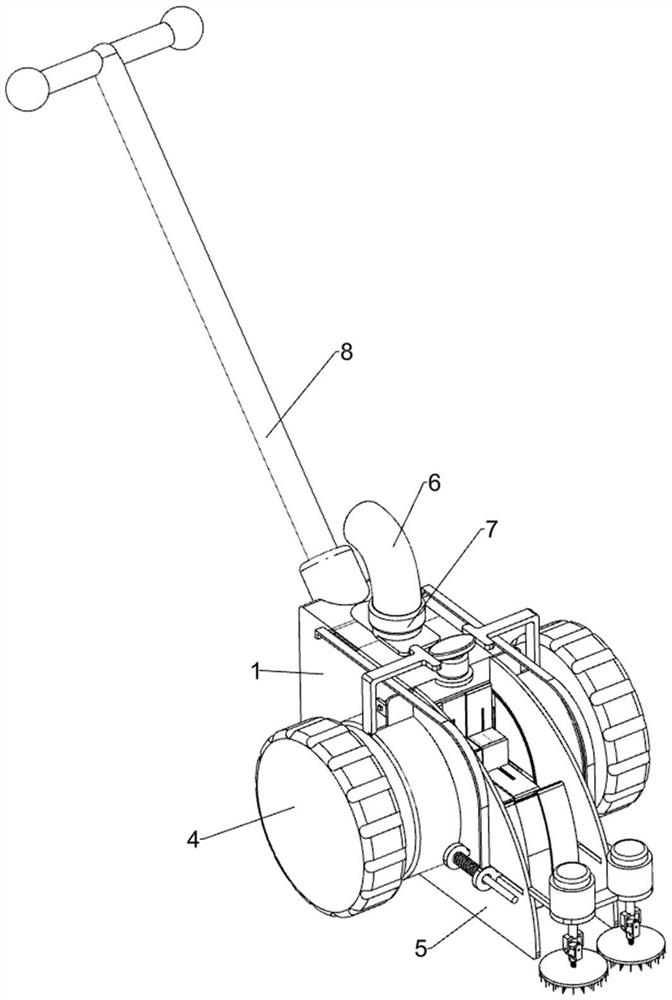 Municipal road repairing device for different crack sizes