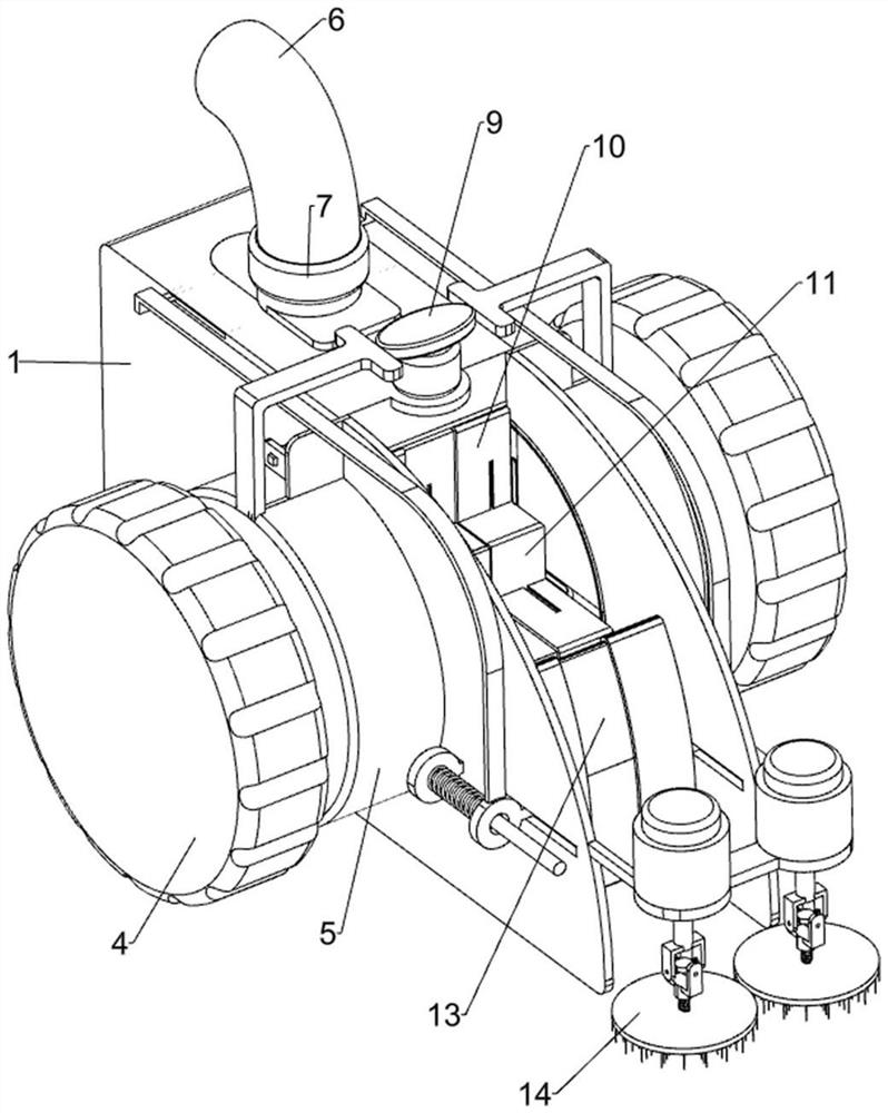 Municipal road repairing device for different crack sizes