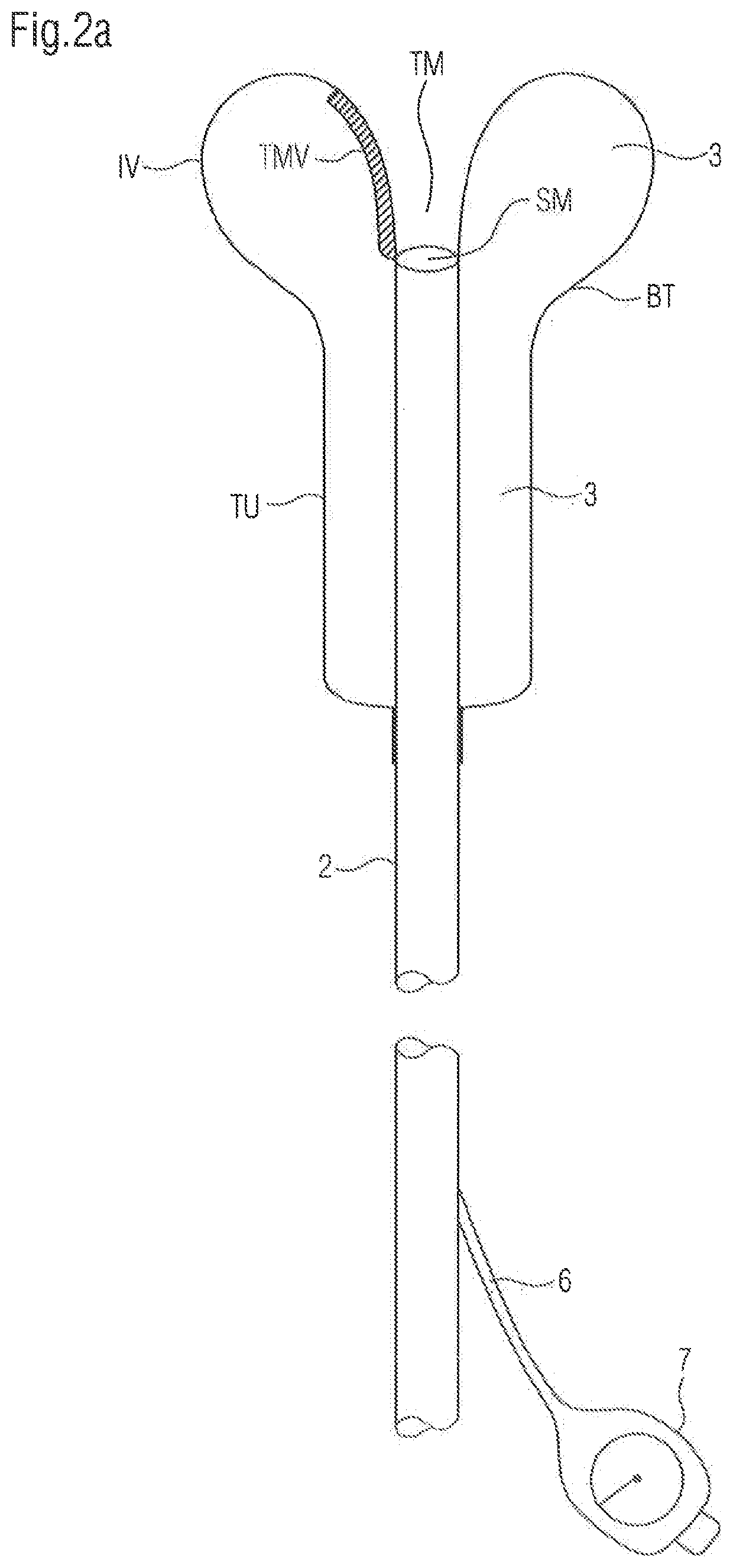 Bladder catheter for the minimally invasive discharge of urine