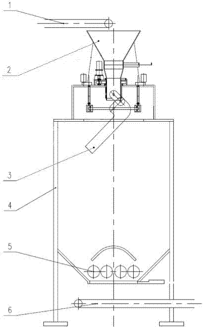 Cylindrical ageing storehouse capable of automatically distributing and discharging