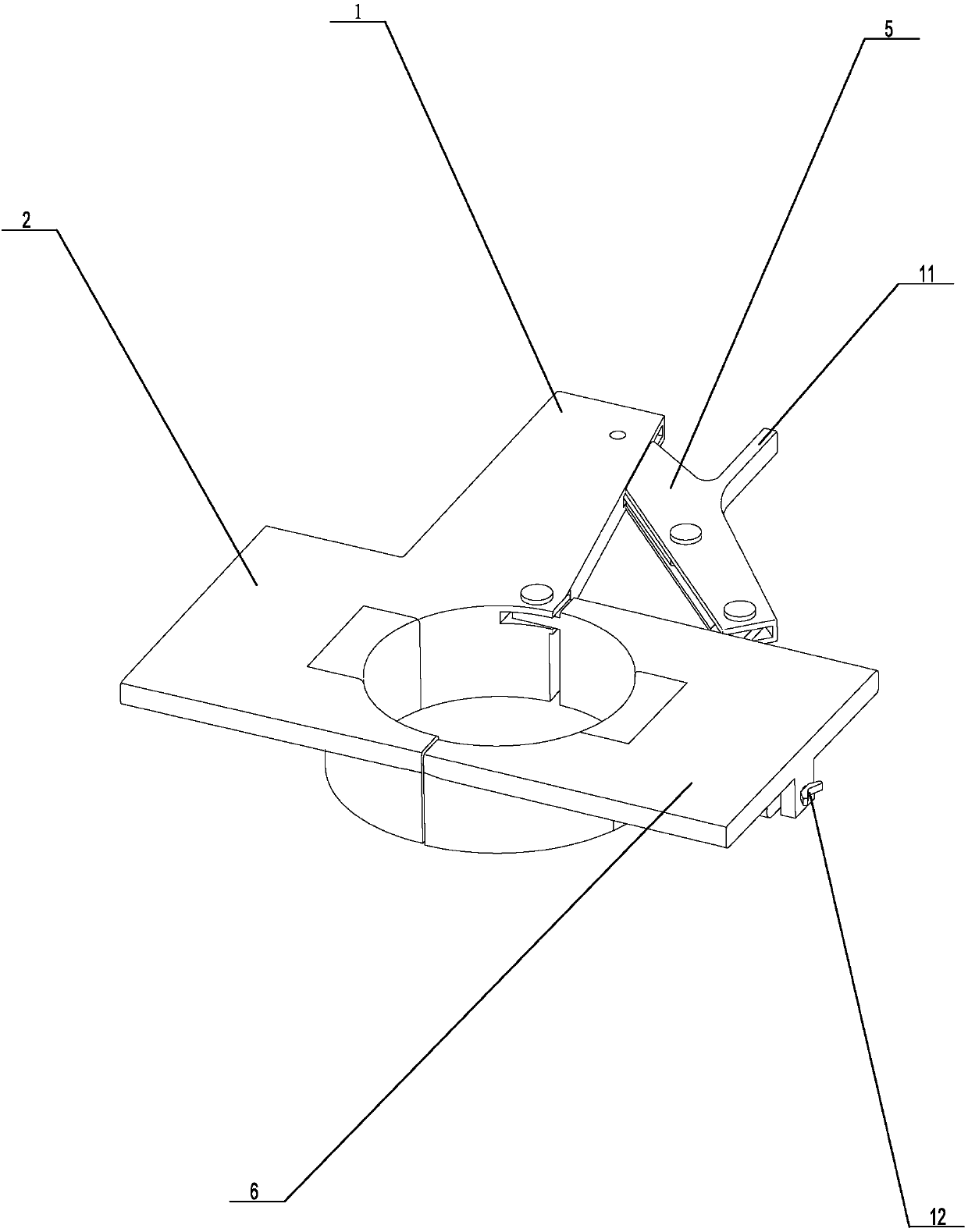 Adjustable auxiliary device for installation of cross arm