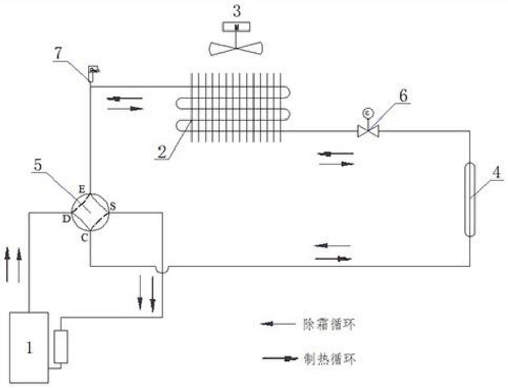 Control method for non-stop defrosting of air source variable frequency heat pump