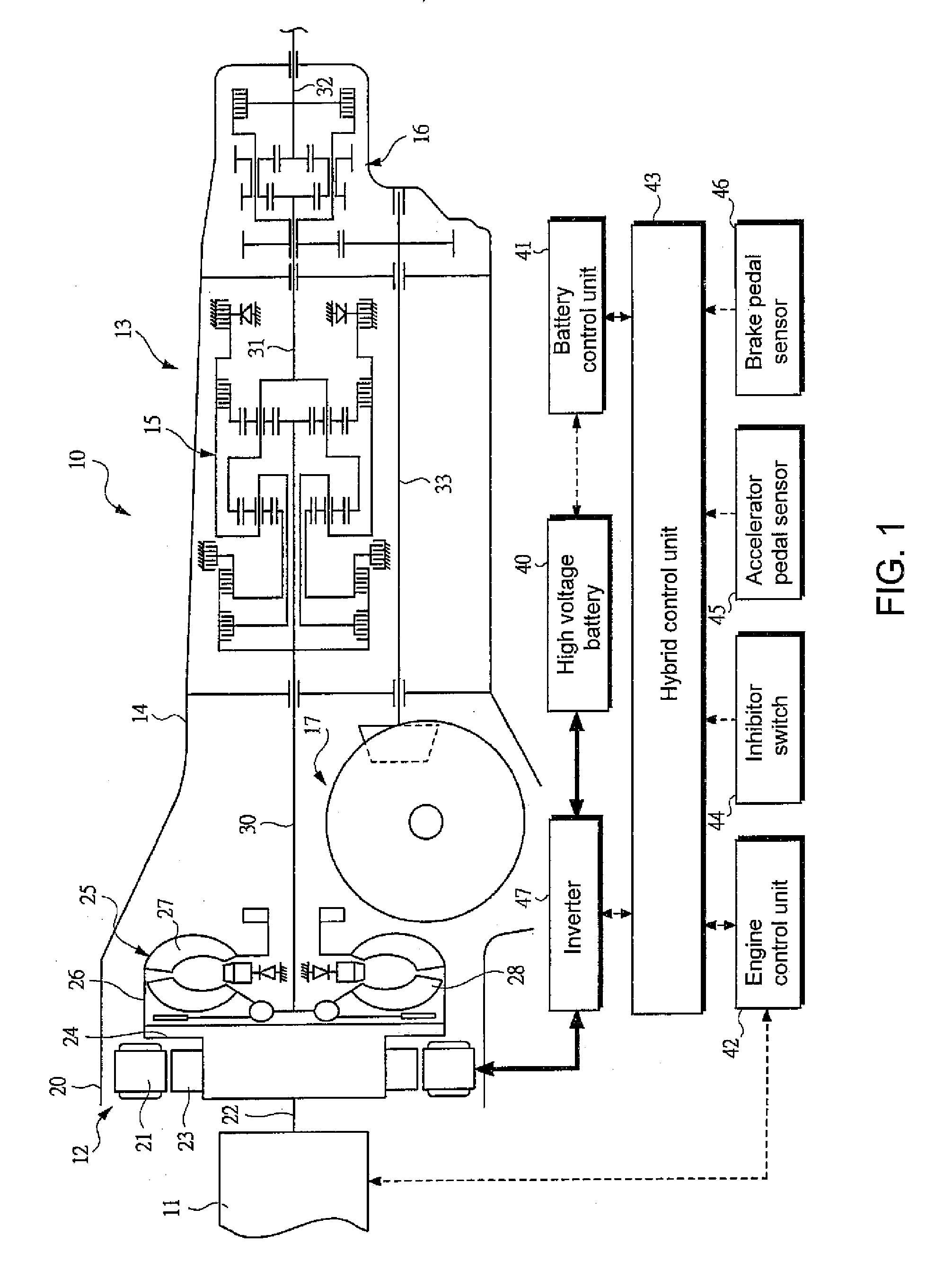 Diagnostic control device for a hybrid vehicle