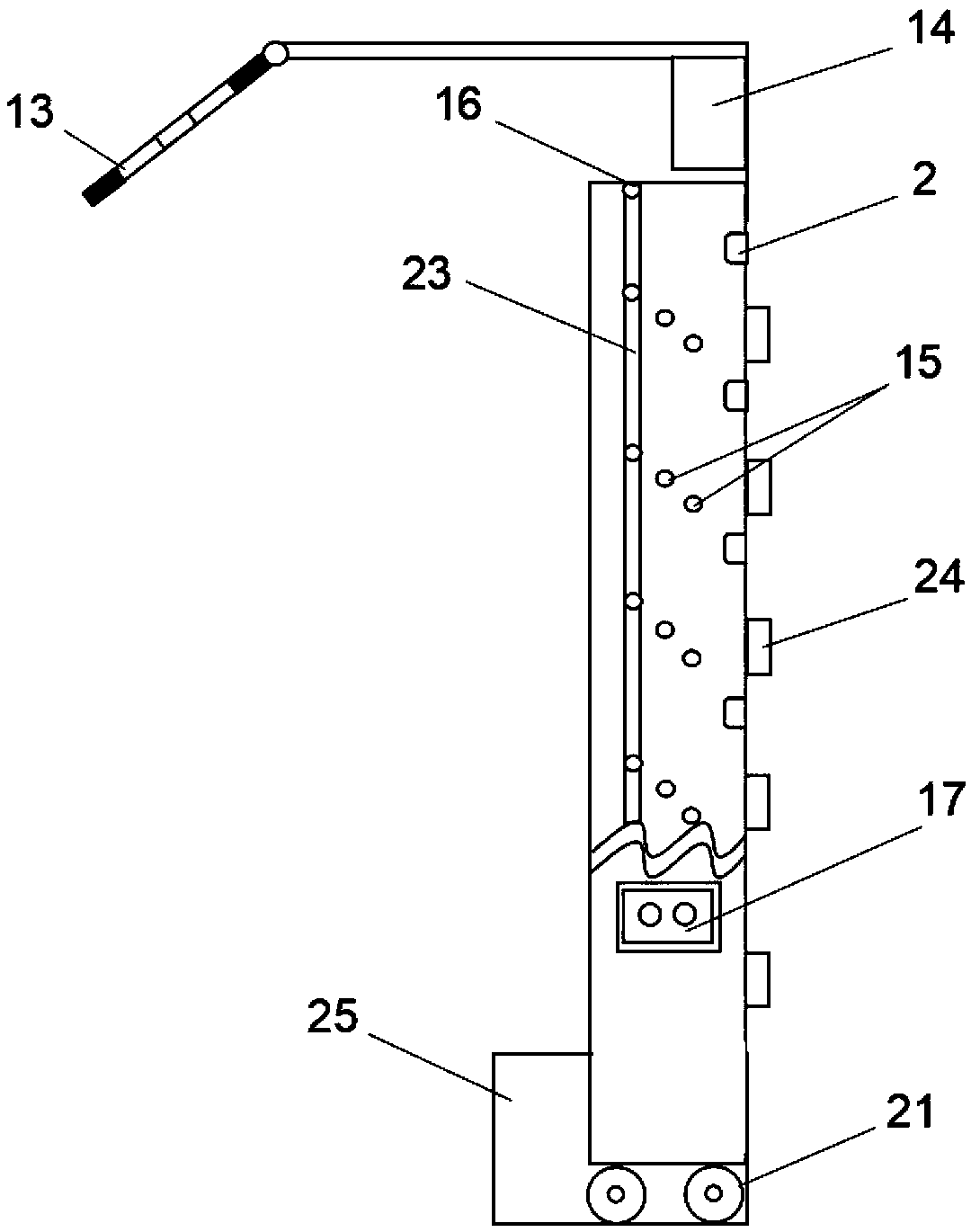 Simple mobile intelligent illumination plant wall device based on internet of things and control method