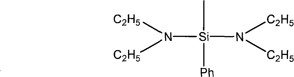 Preparation of bis(N,N-diethyl) aminomethyl phenyl silane