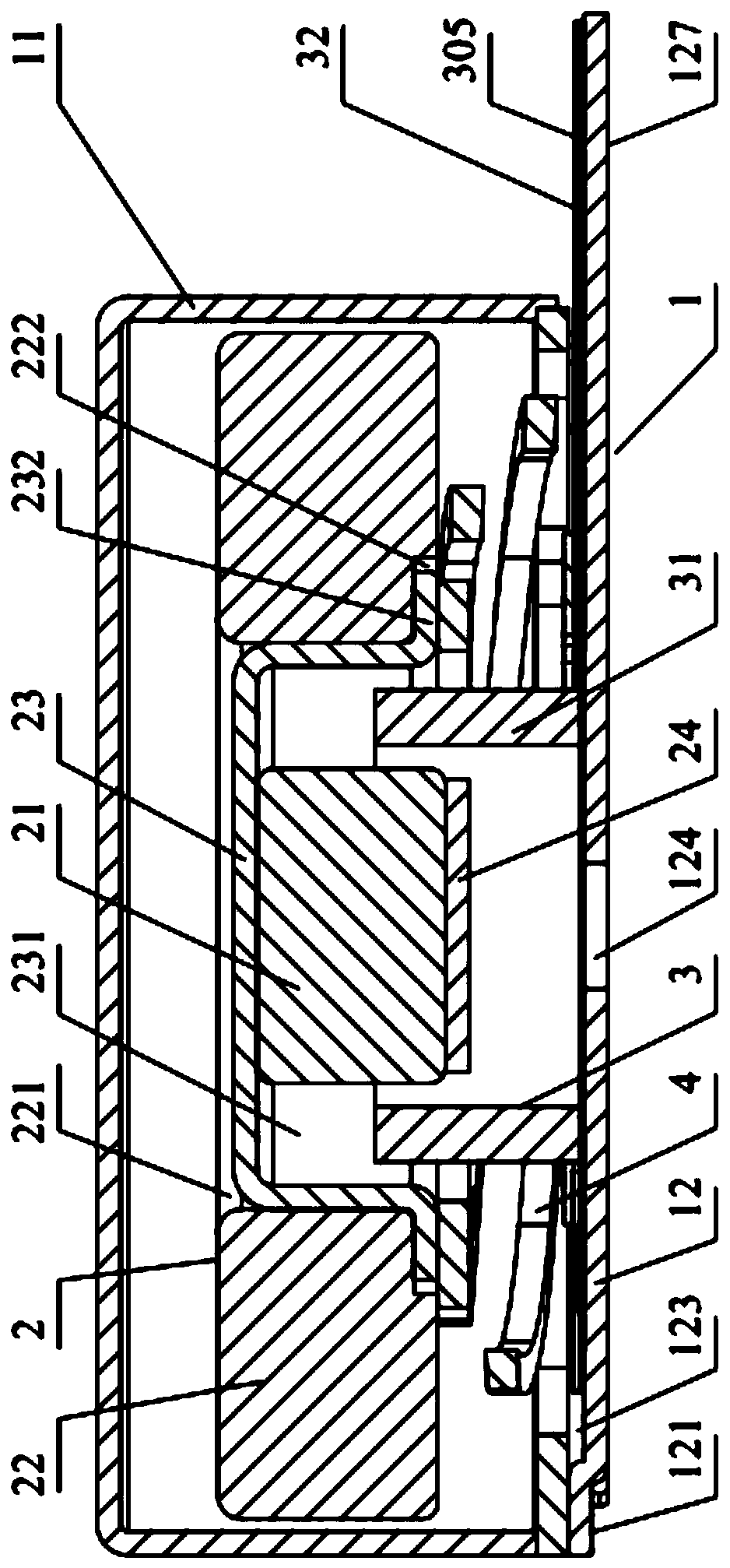 Vertical linear vibration motor