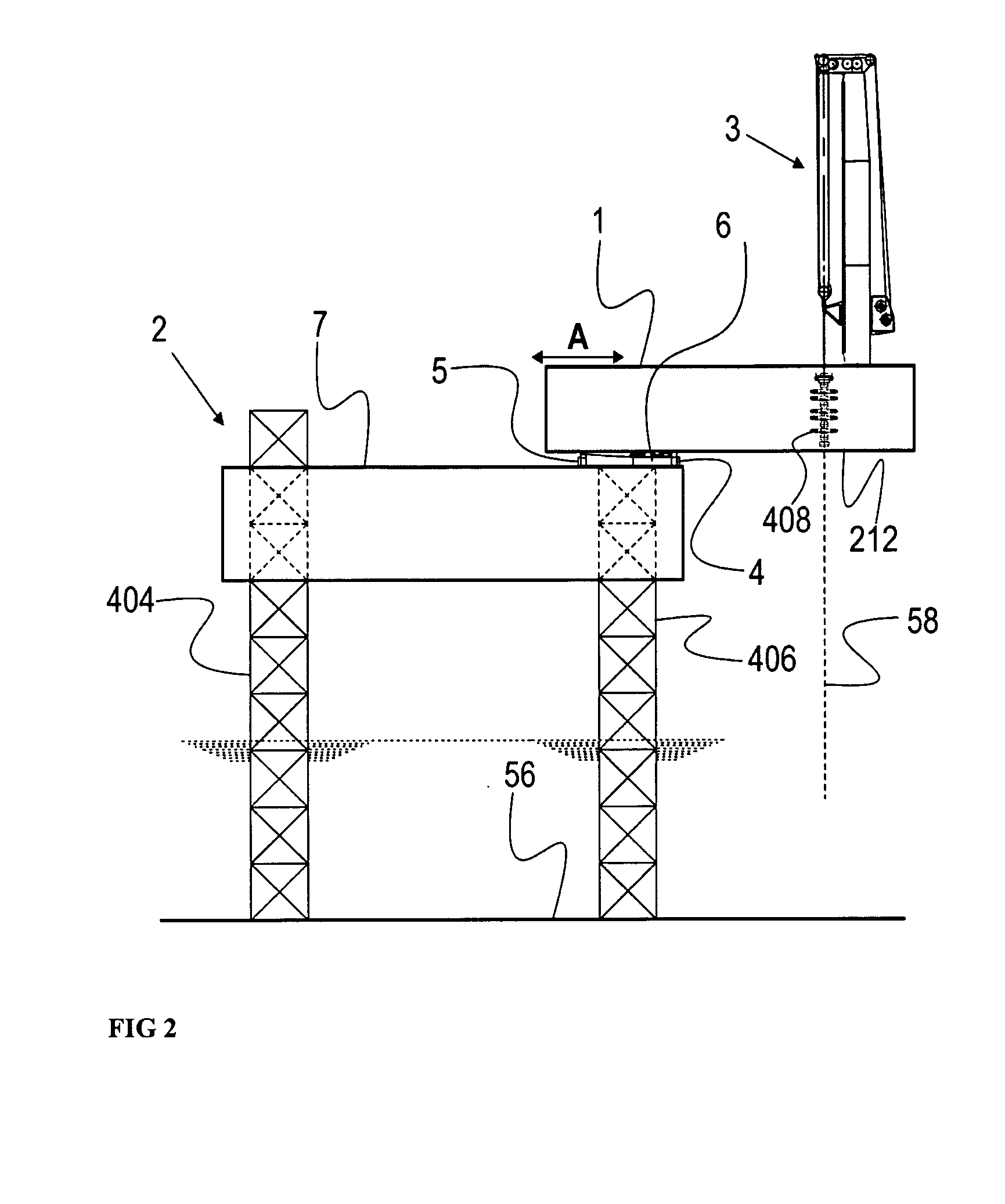 Cantilevered multi purpose tower and method for installing drilling equipment