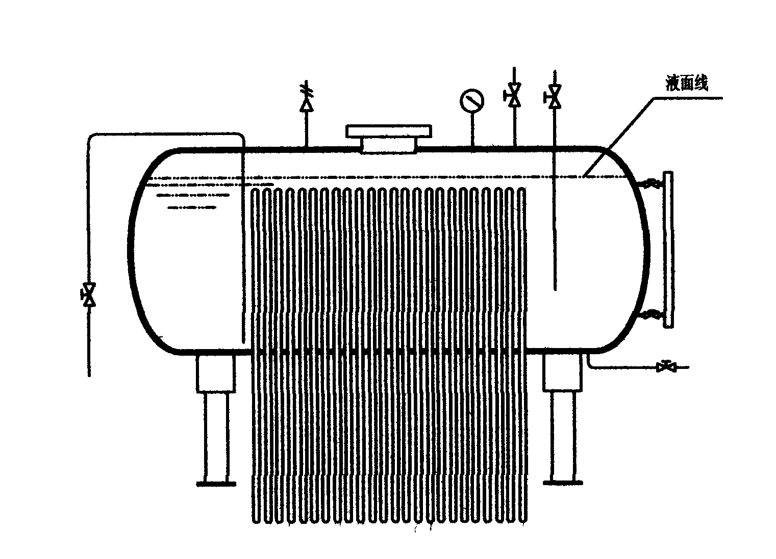 Heat-pipe type boiler/furnace/kiln flue-gas waste-heat recovery device