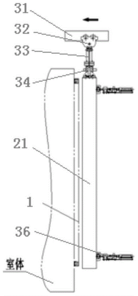 Large door opening sound insulation sealing device