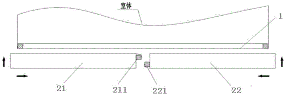 Large door opening sound insulation sealing device