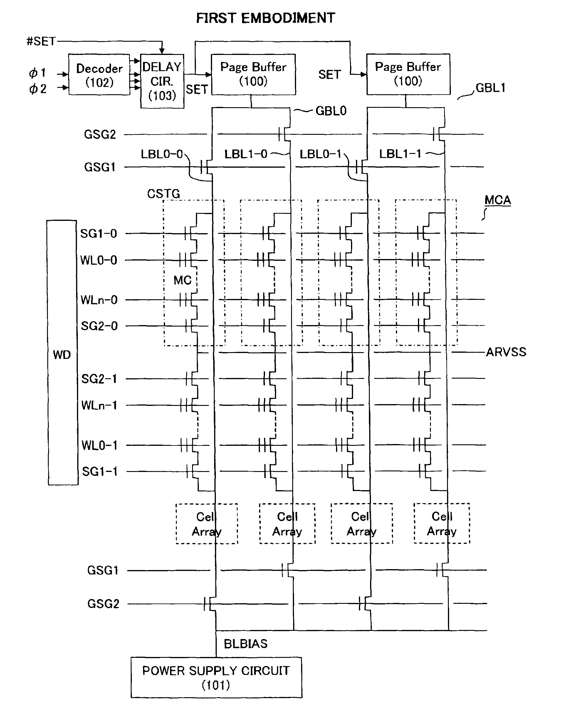 AC sensing method memory circuit