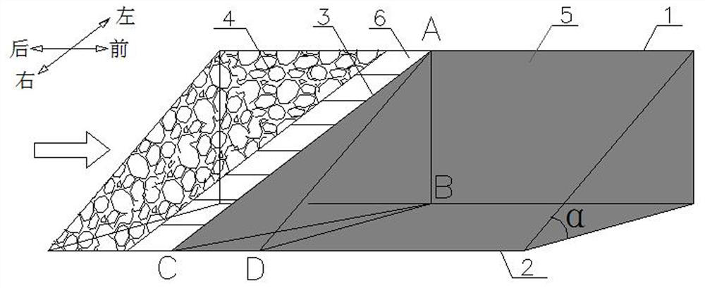 Ore drawing mining method for inclined layered solid ore deposit