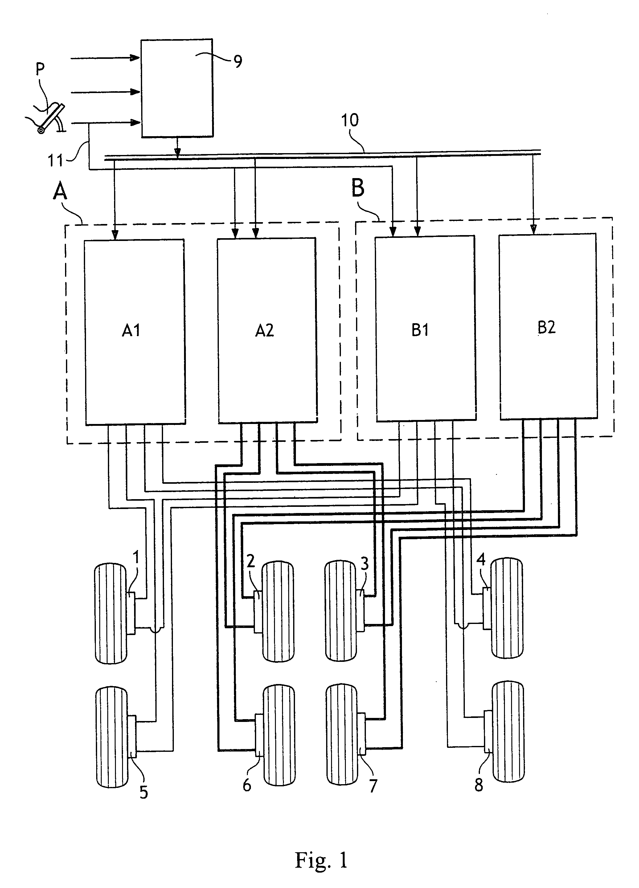Architecture for an airplane braking system including two computers and capable of withstanding two breakdowns, and a method of managing such an architecture