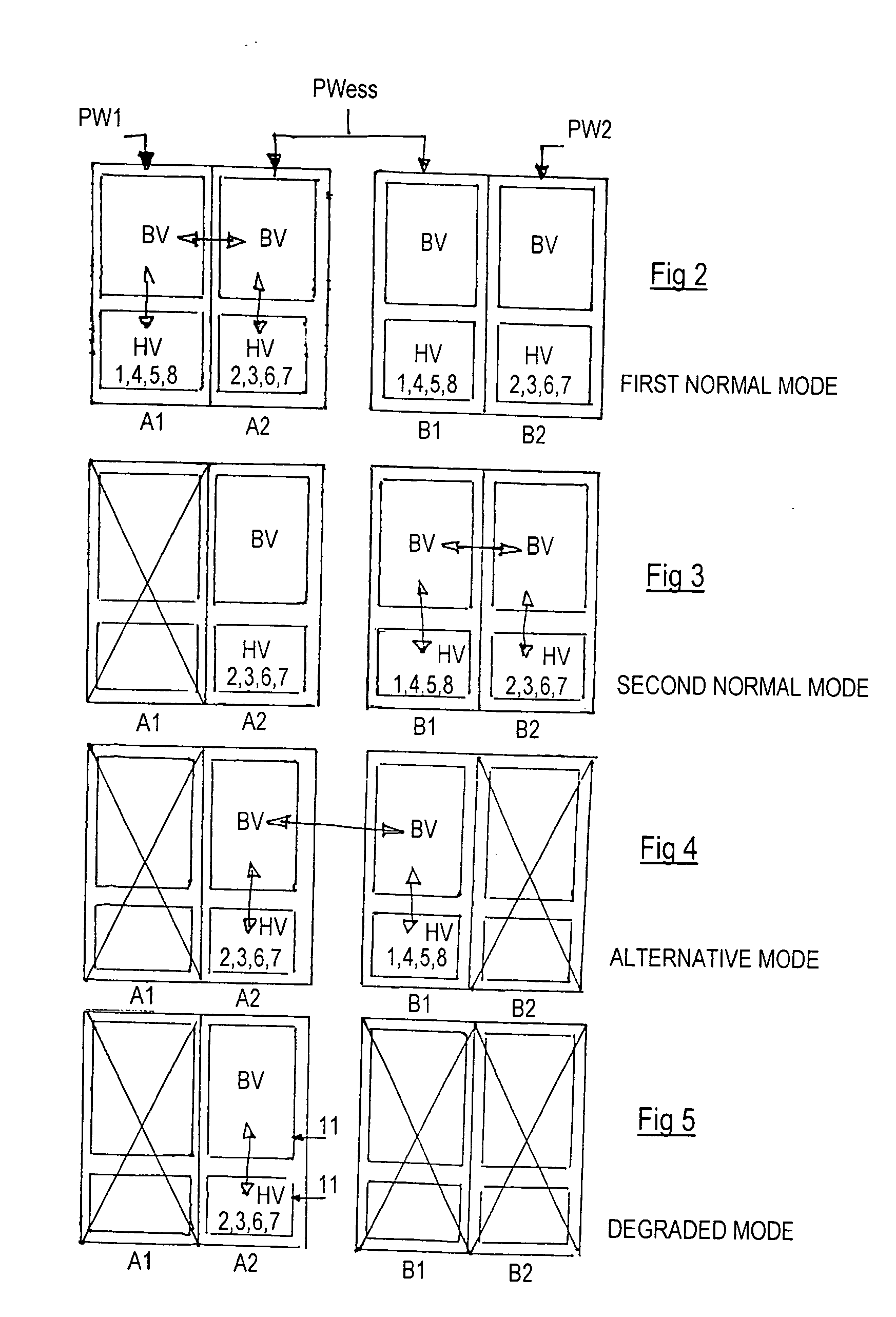 Architecture for an airplane braking system including two computers and capable of withstanding two breakdowns, and a method of managing such an architecture