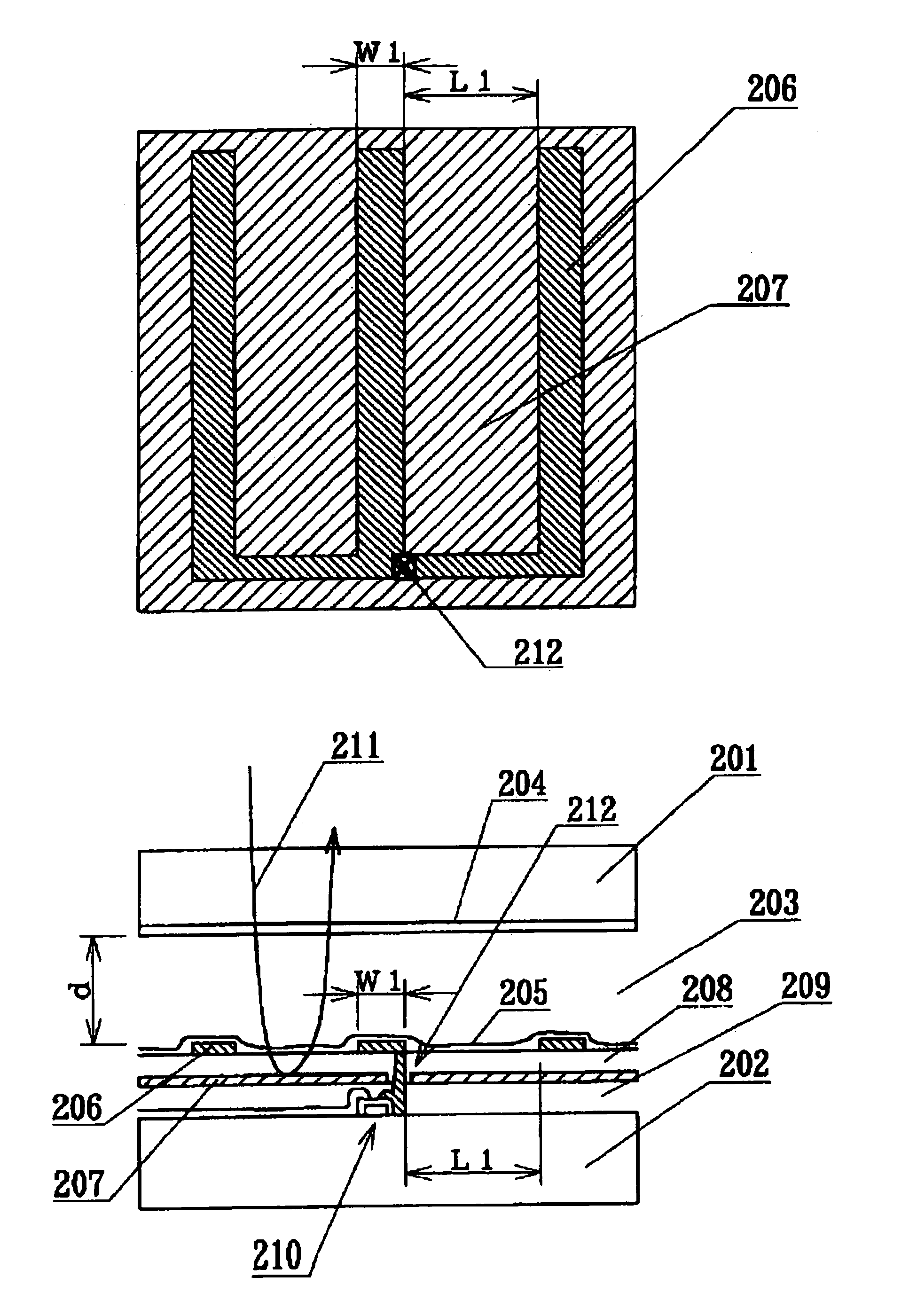 Liquid crystal device, projection type display and electronic equipment