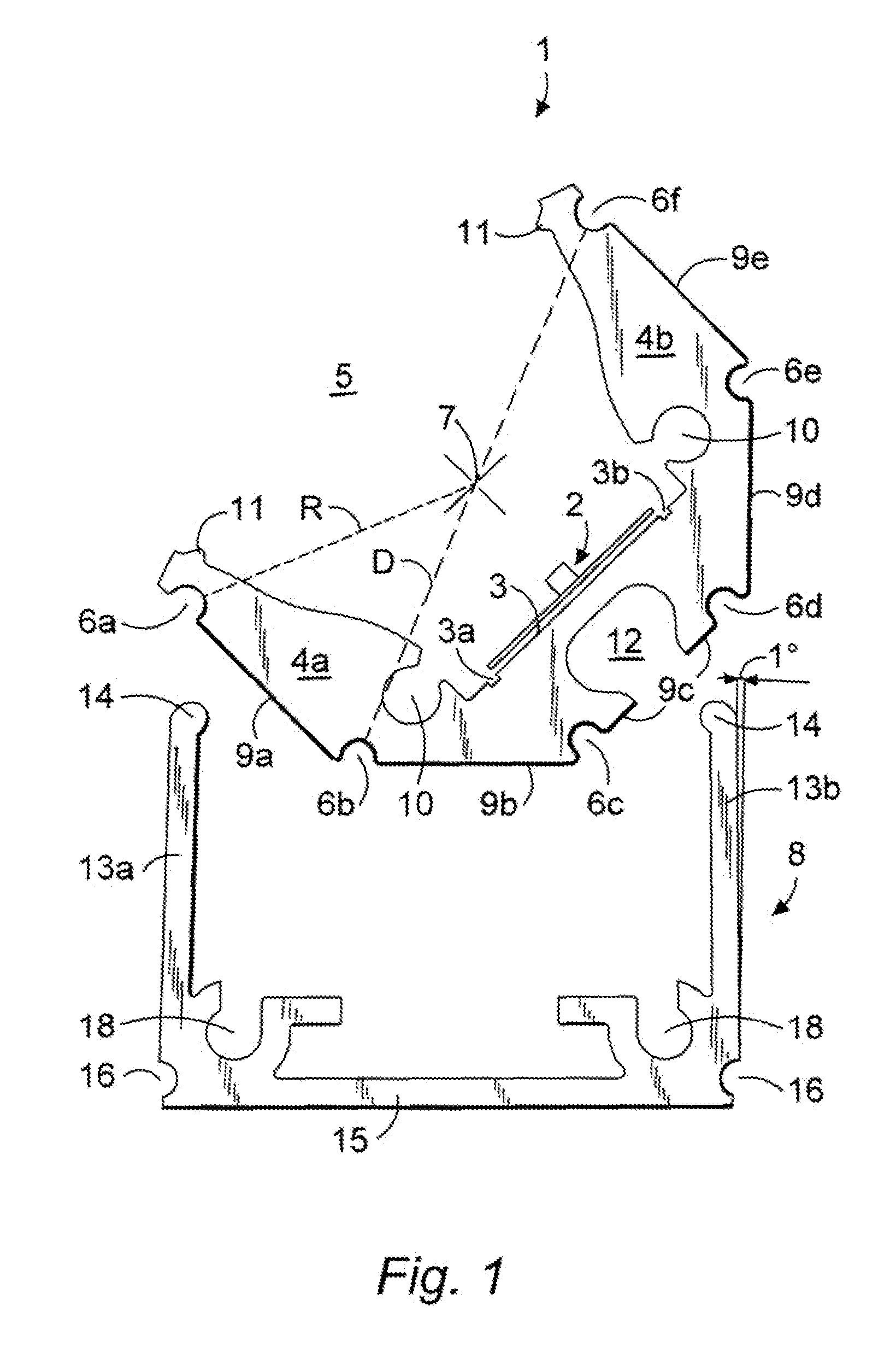 Mounting rail for a lamp