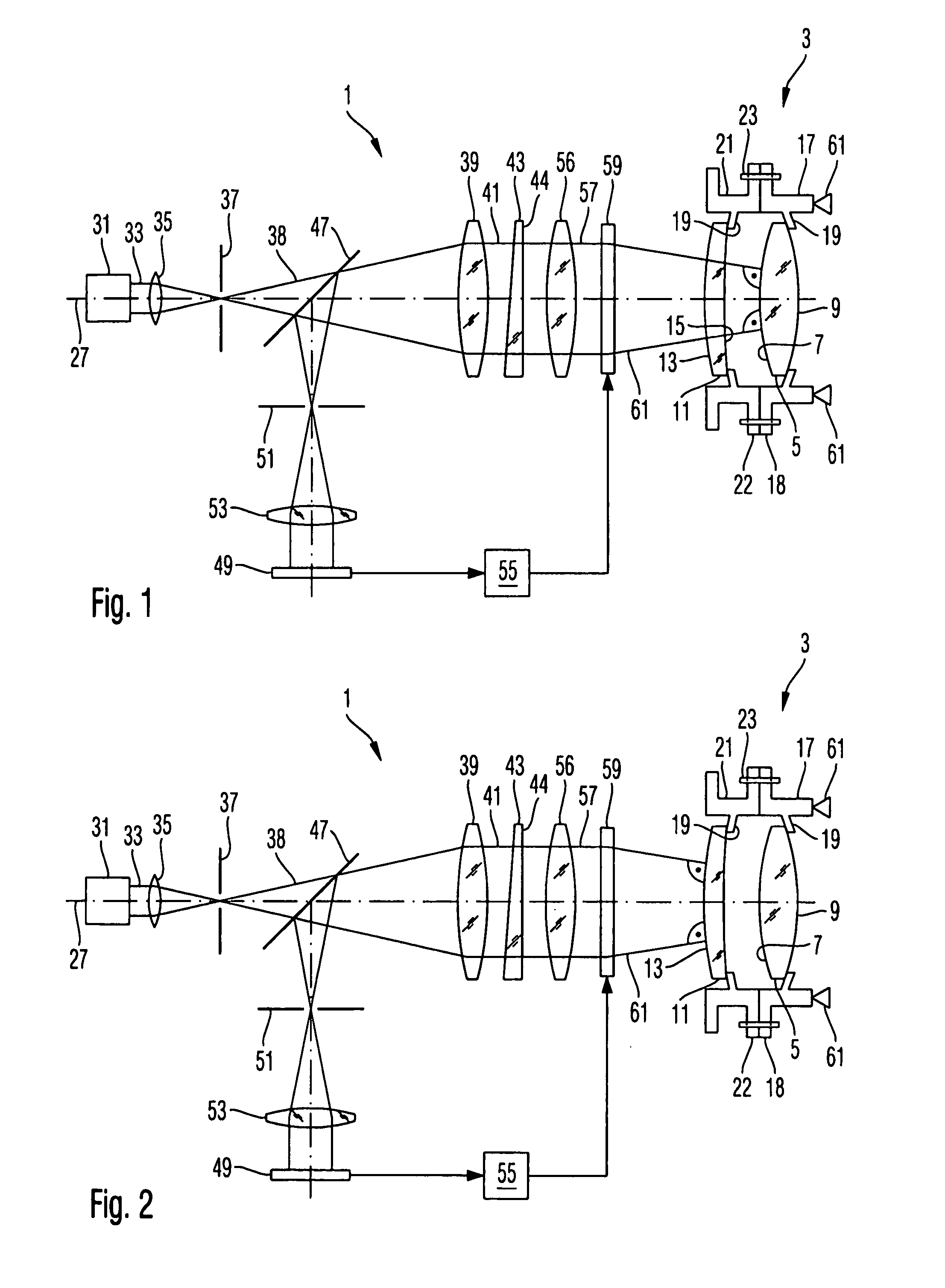 Method of aligning an optical system
