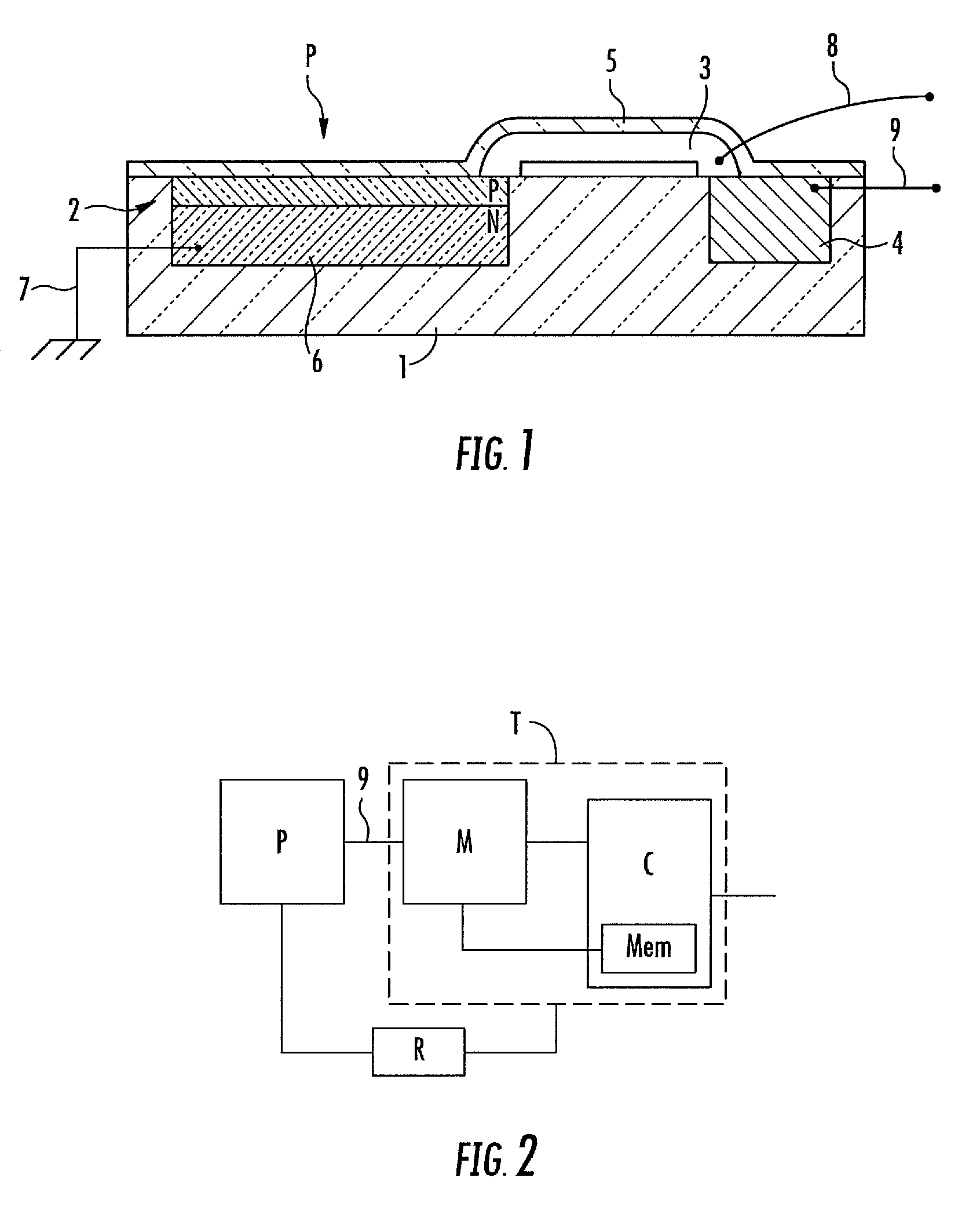 Device and method for measuring light energy received by at least one photosite
