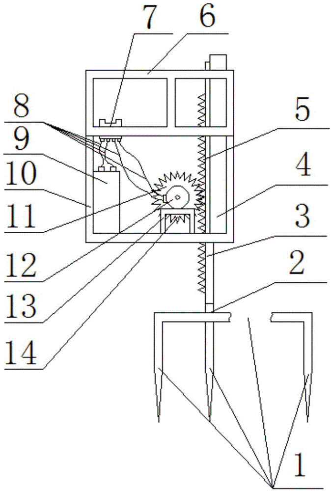 Multi-head electric plant cultivation soil punching machine