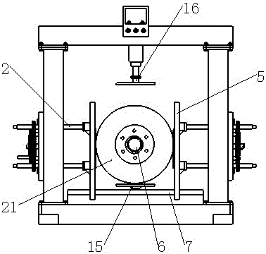 Three-directional rigidity experiment device of tires