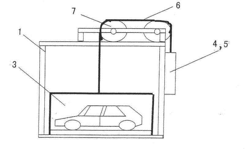 Direct-drive lifting device for three-dimensional garage