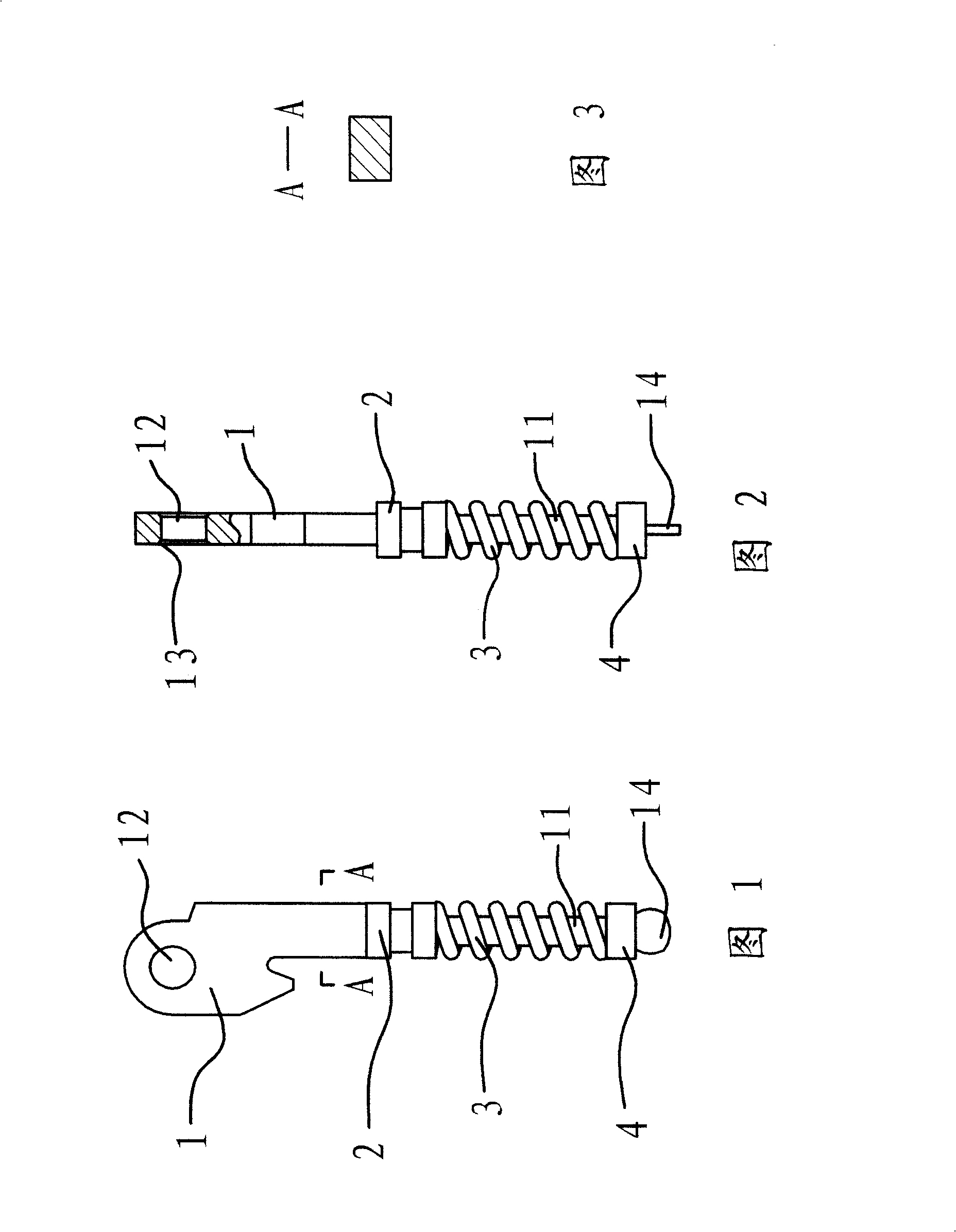 Manufacturing method of spring core of elastic glasses foot