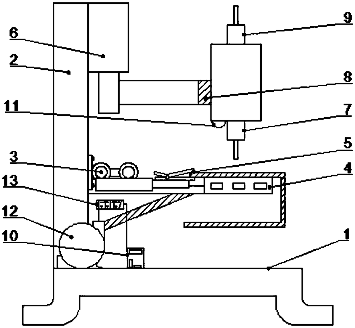 Automatic drilling tapping machine and working method thereof