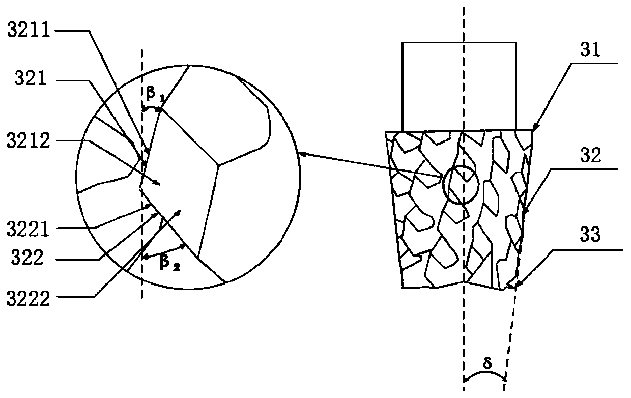 Efficient carbon fiber reinforced plastic hole making cutter and dip angle hole making method