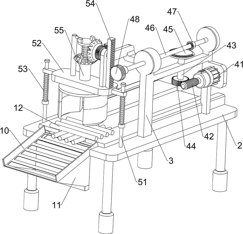 A kind of automatic round-cutting device for wooden grate for steamer