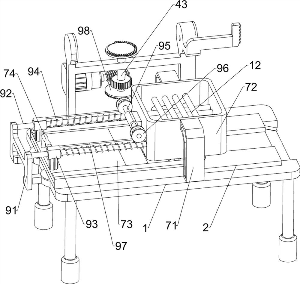 A kind of automatic round-cutting device for wooden grate for steamer