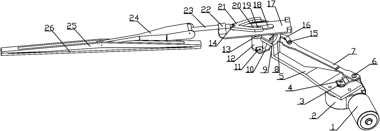 Retractable windscreen wiper and operating method thereof