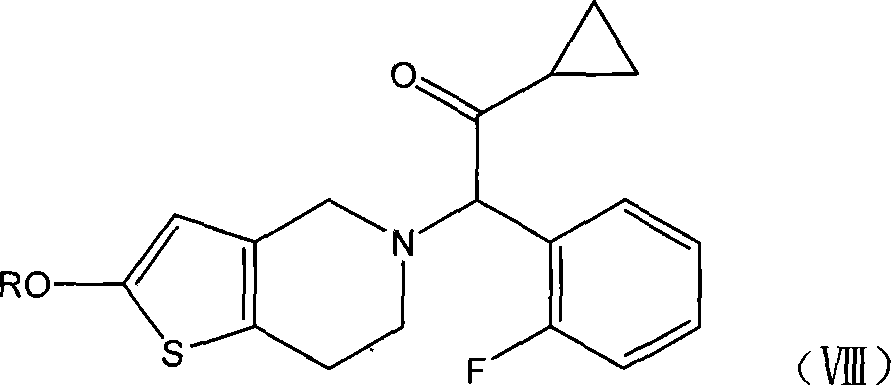 Method for preparing 5-(alpha-cyclopropyl carbonyl-2-fluorobenzyl)-2-oxo-2,4,5,6,7,7a-hexahydrothiophene [3,2-c] pyridine