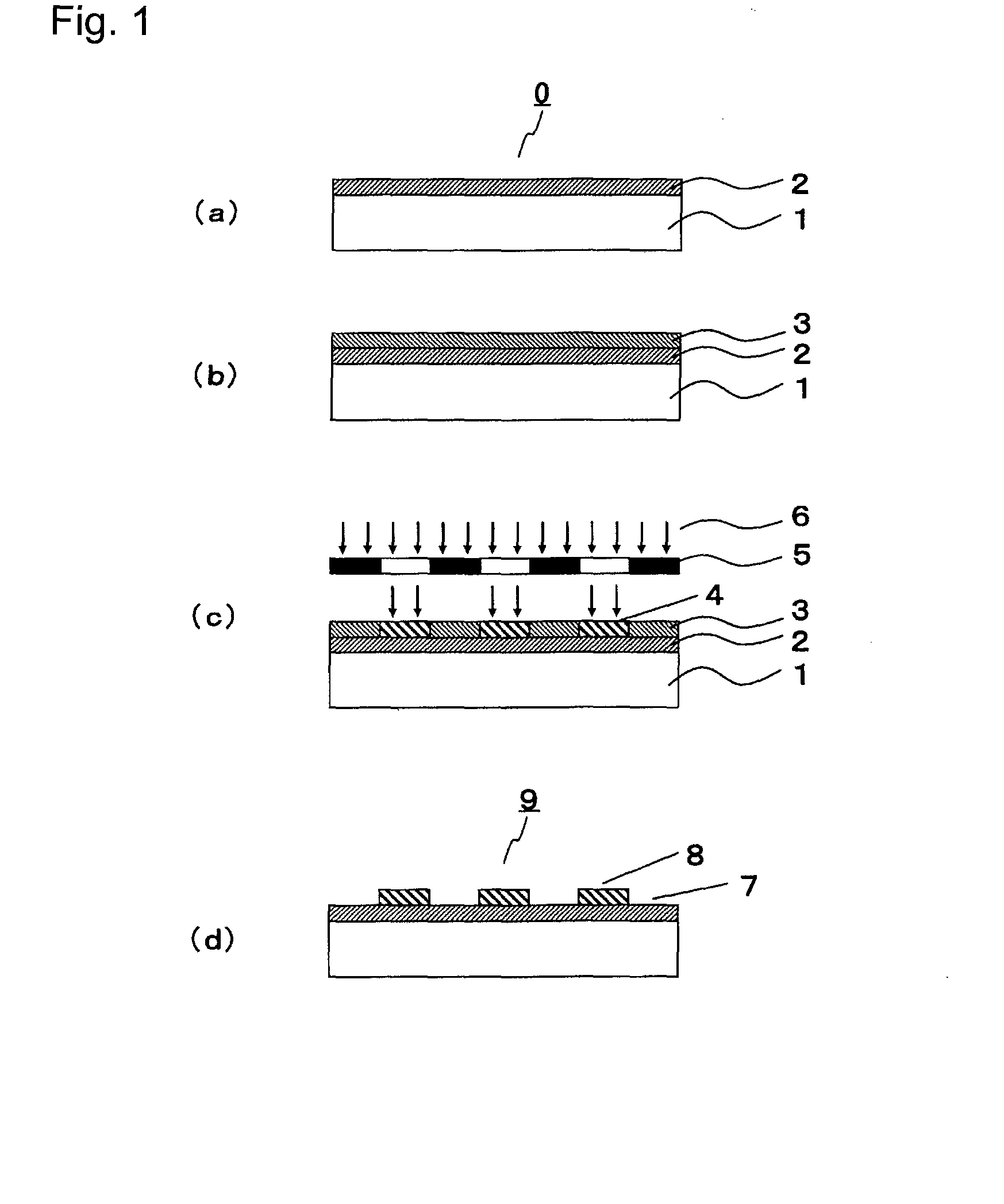 Treated substrate having pattern of water repellent region, its production process, and process for producing member having pattern made of functional material film formed
