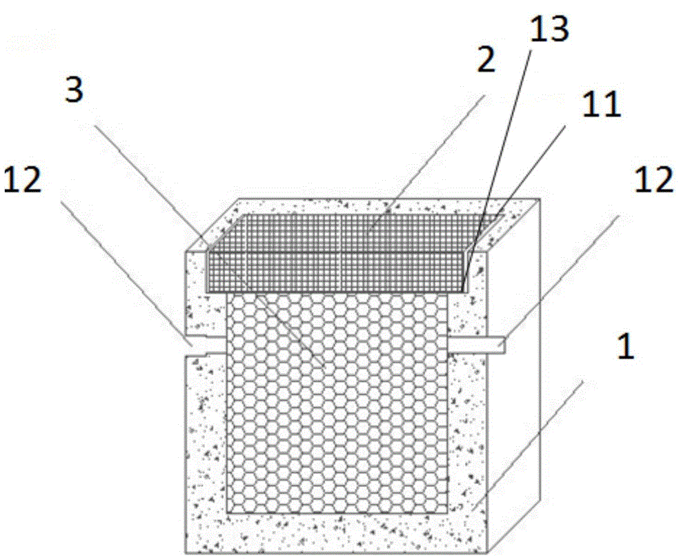 Permeable pavement base water storage module and manufacturing method thereof