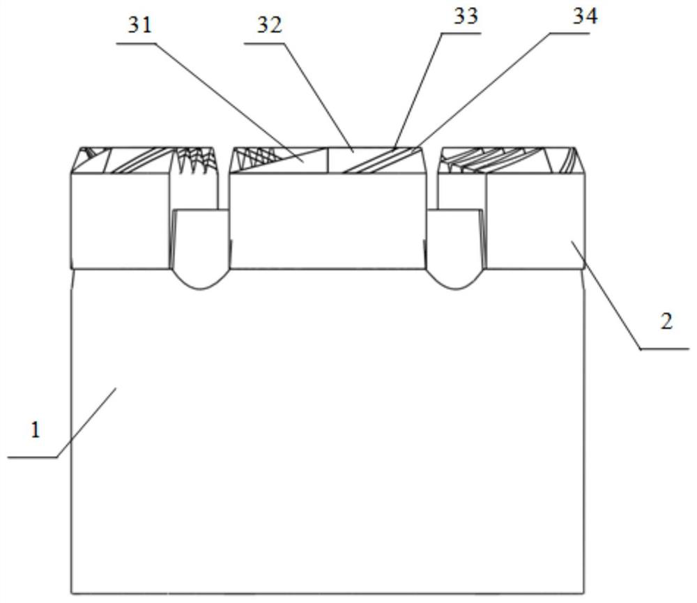 Diamond drill bit for drilling fractured hard rock stratum