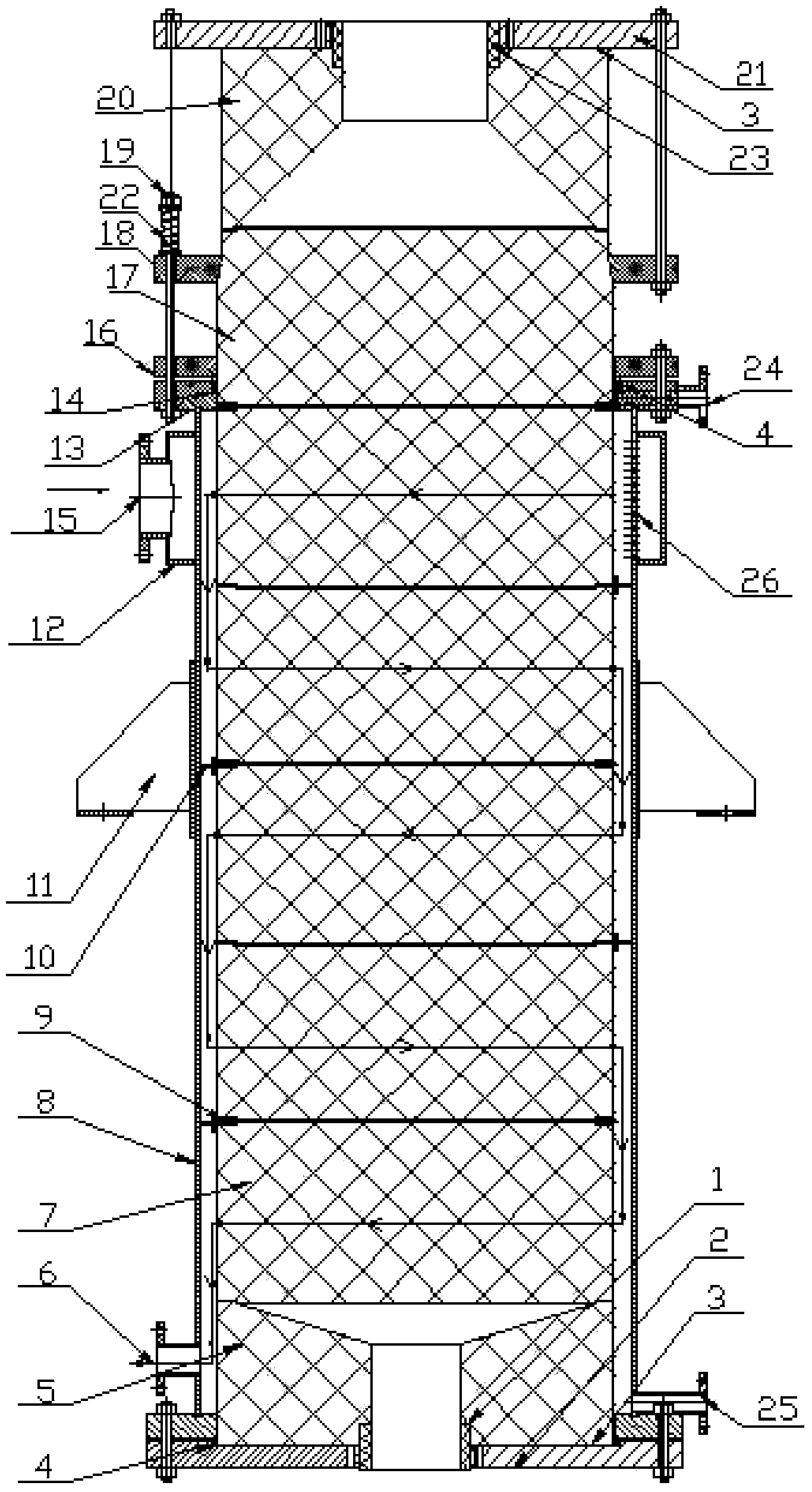 Block-hole-type graphite reboiler and manufacturing method thereof